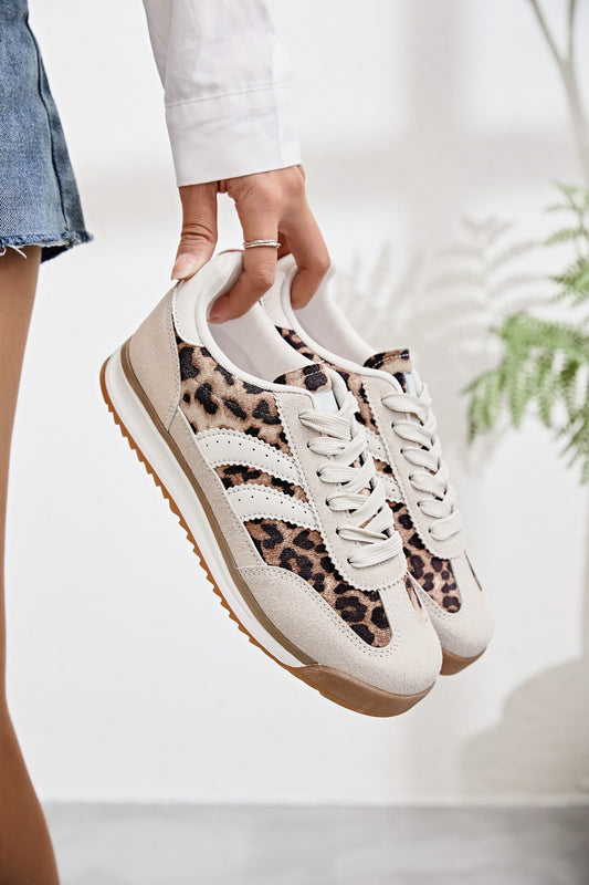 ER Sneakers beige m/leo detaljer