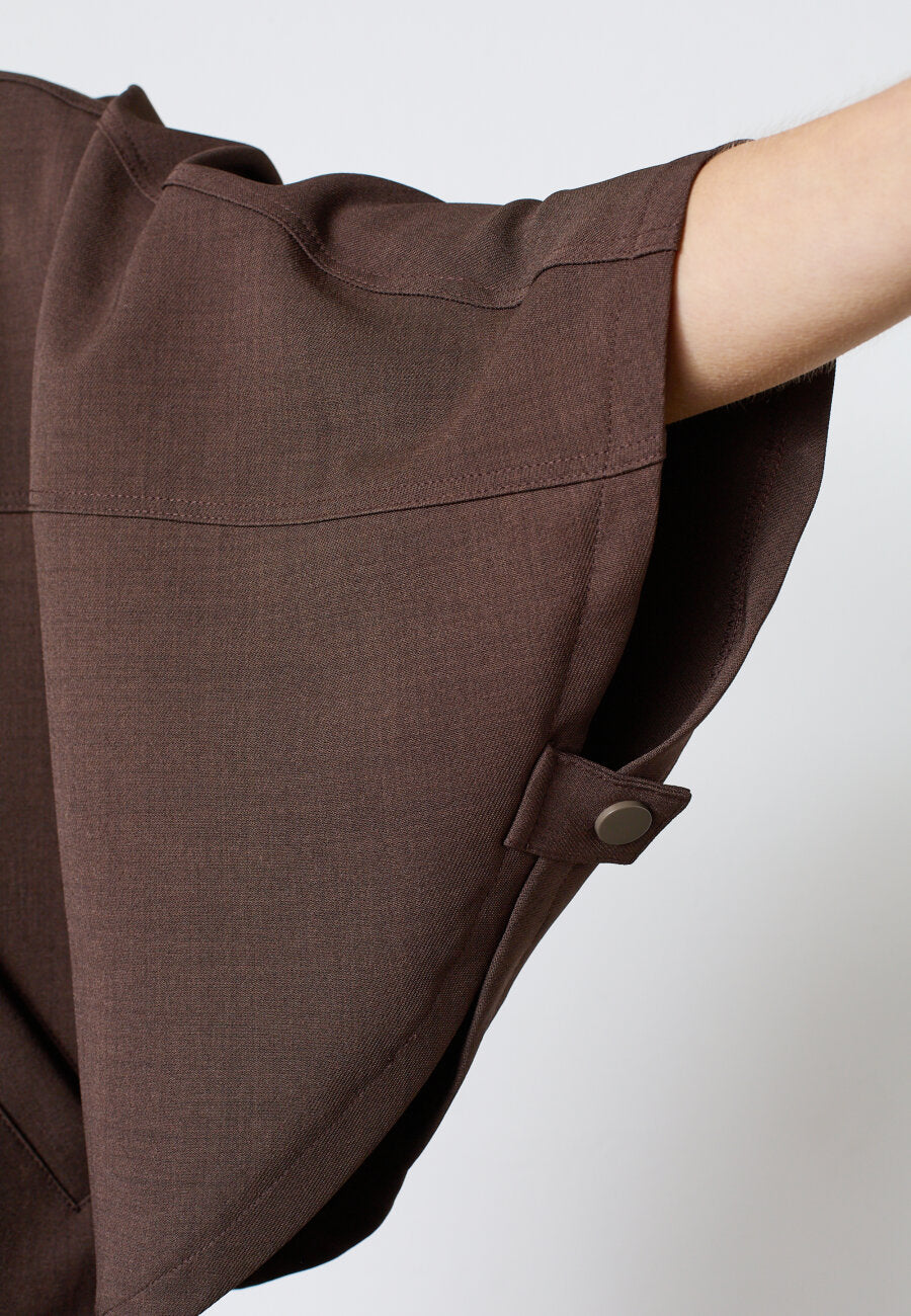 SP Garwin-cape cardigan - chocolate