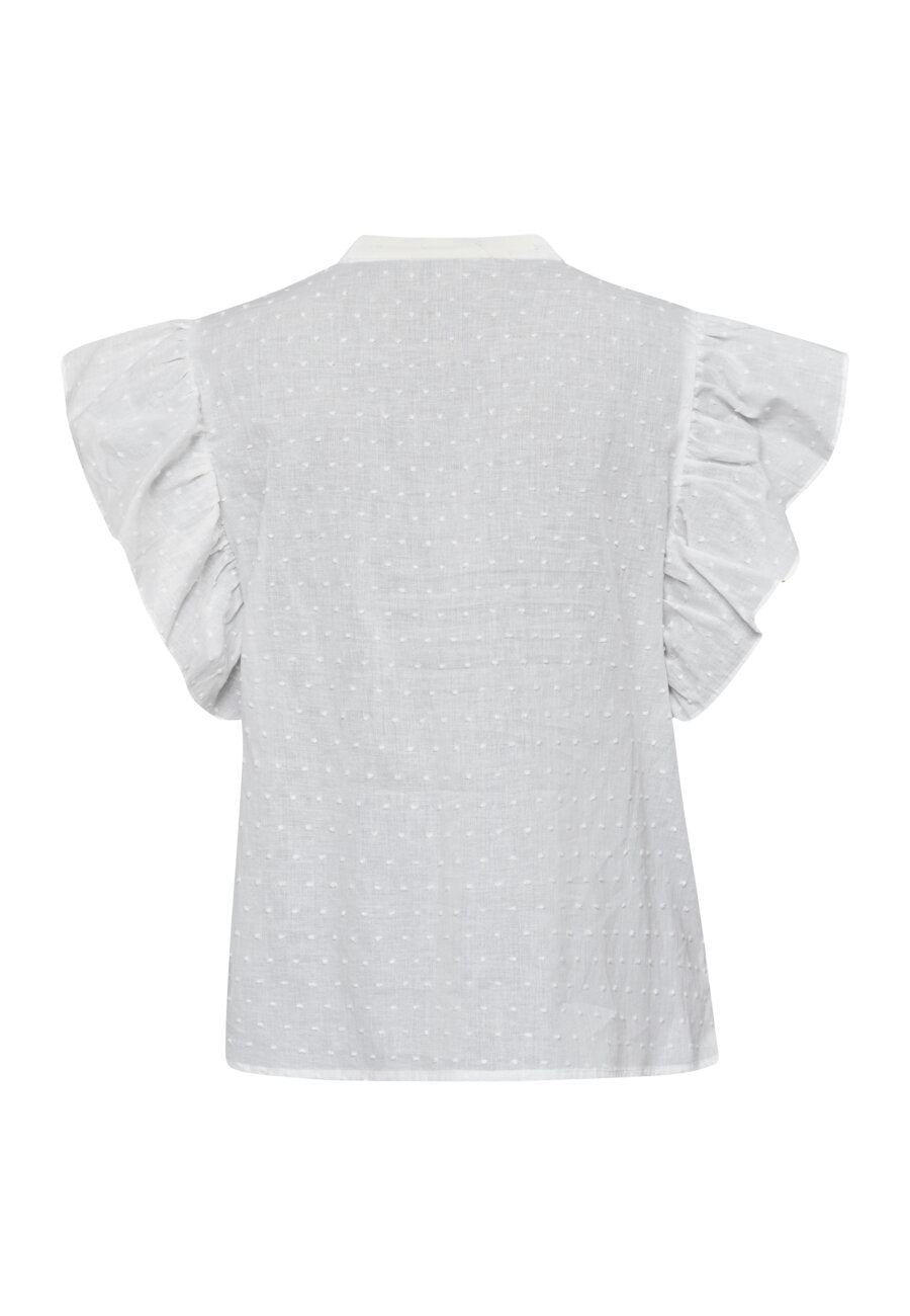 SP VENISA-SS - bluse hvid m/detaljer