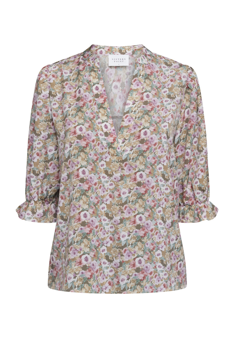 SP Venny SS1 blouse - rosa flowers