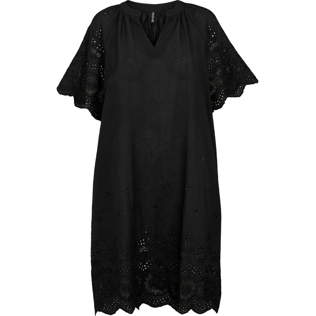 PP Isa Dress - sort m/broderie anglaise