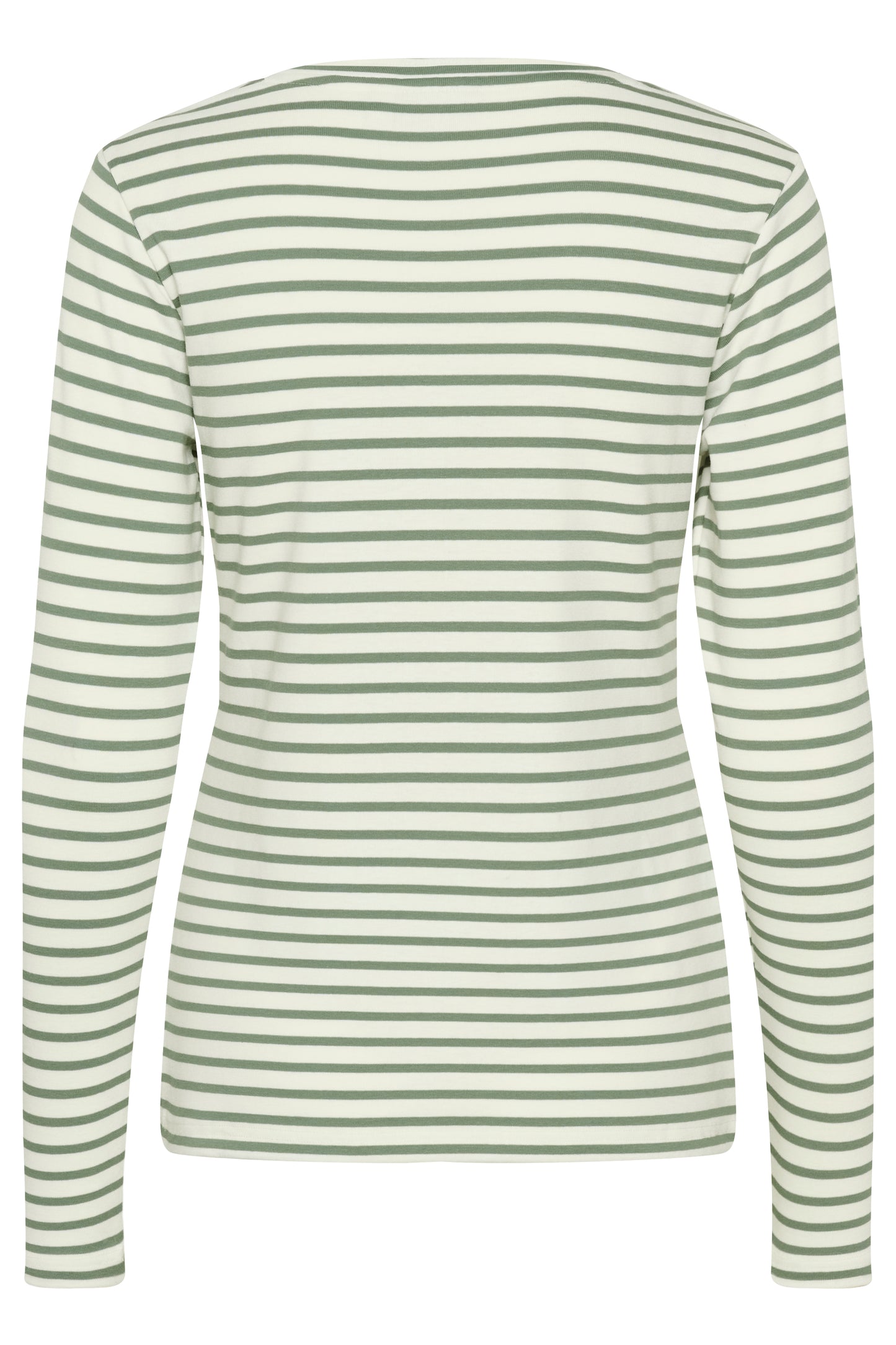 KA Liddy T-shirt m/lange ærmer - grøn/hvid strib