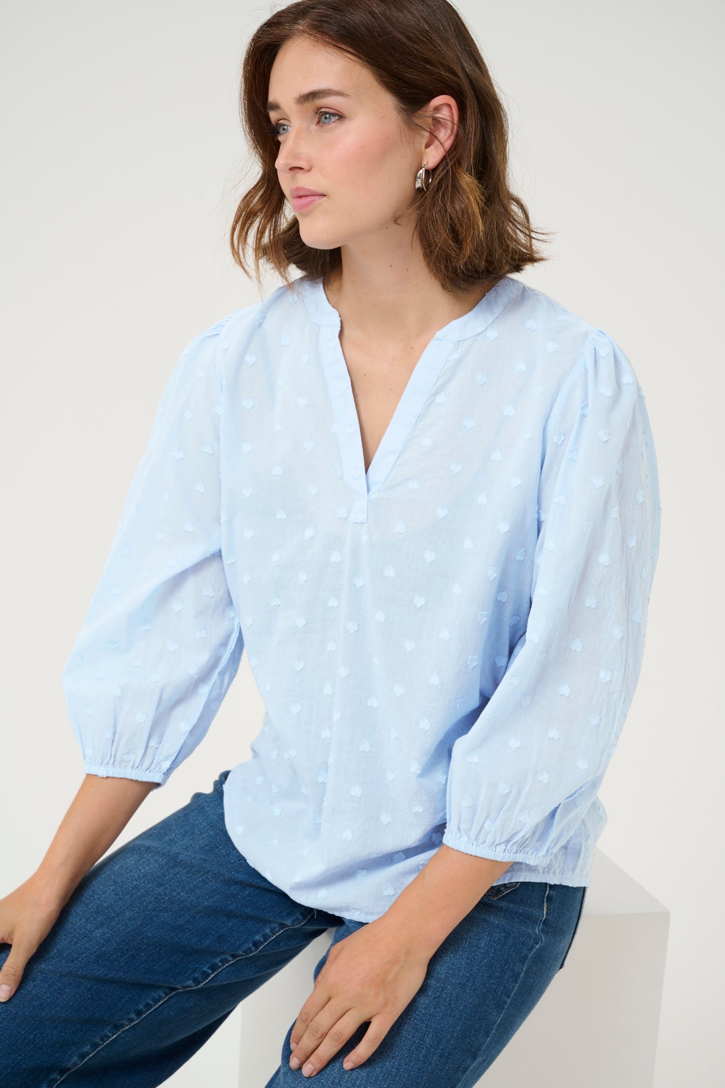 KA Jollia Blouse - soft Chambray blå