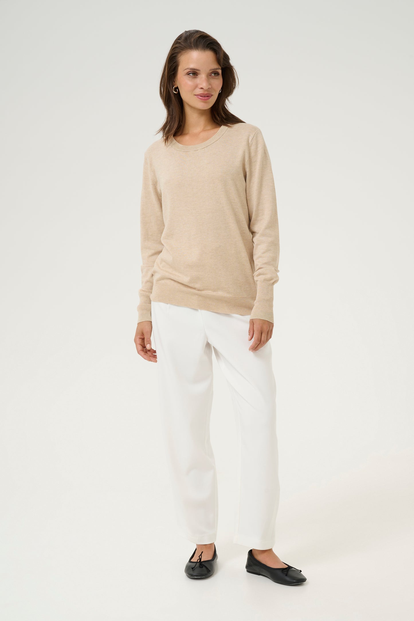 KA Lizza knit pullover - feather gray - beige