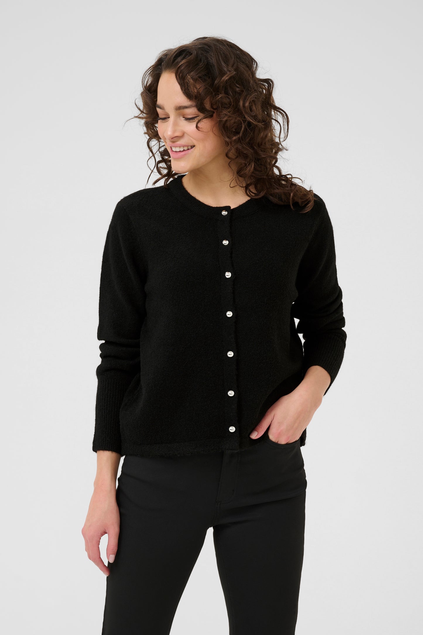 KA Niel Knit Cardigan - black