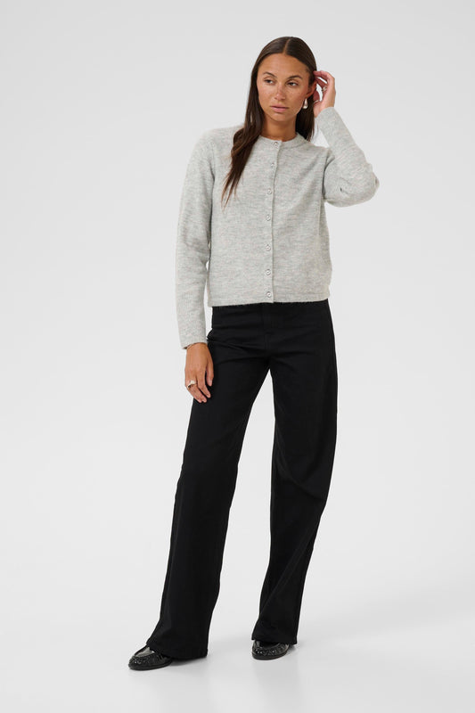 KA Niel Knit Cardigan - light grey melange