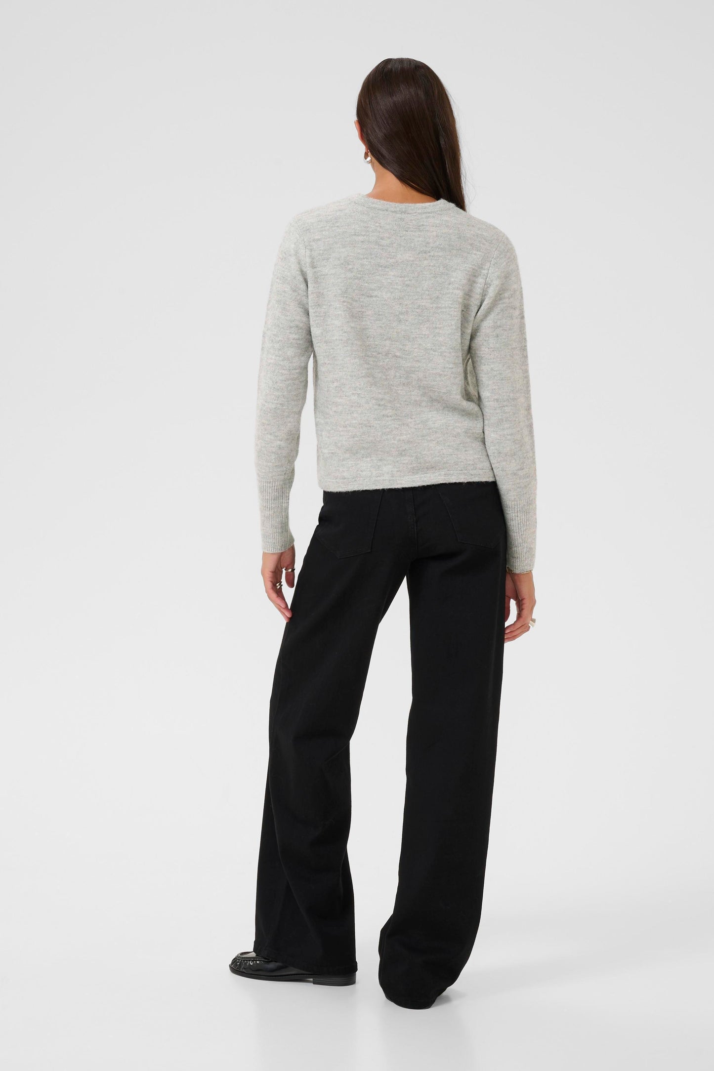 KA Niel Knit Cardigan - light grey melange
