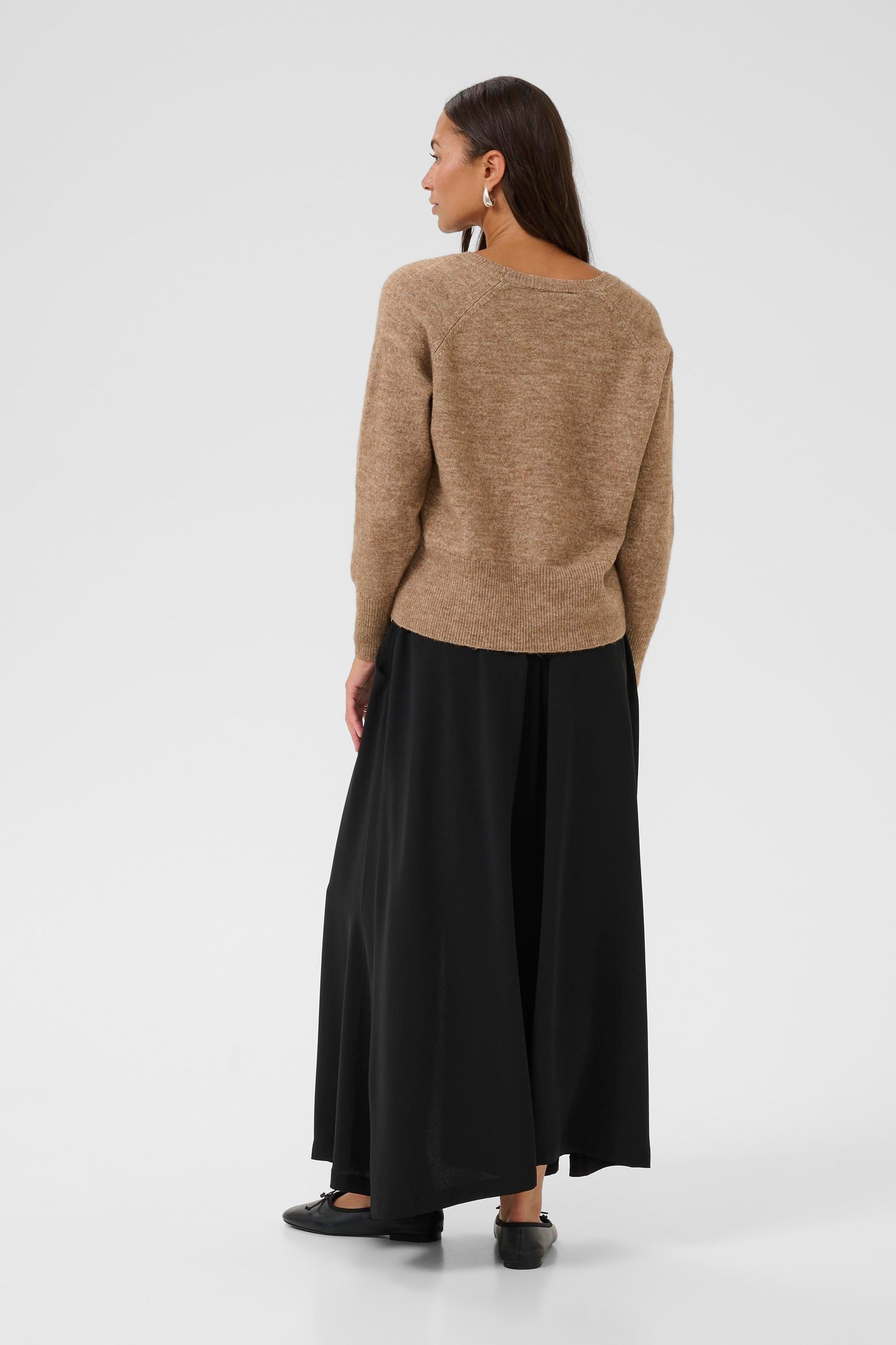 KA Niel v-neck Pullover - brun