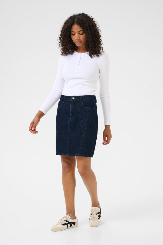 KA Elouise Denim Skirt - dark blue
