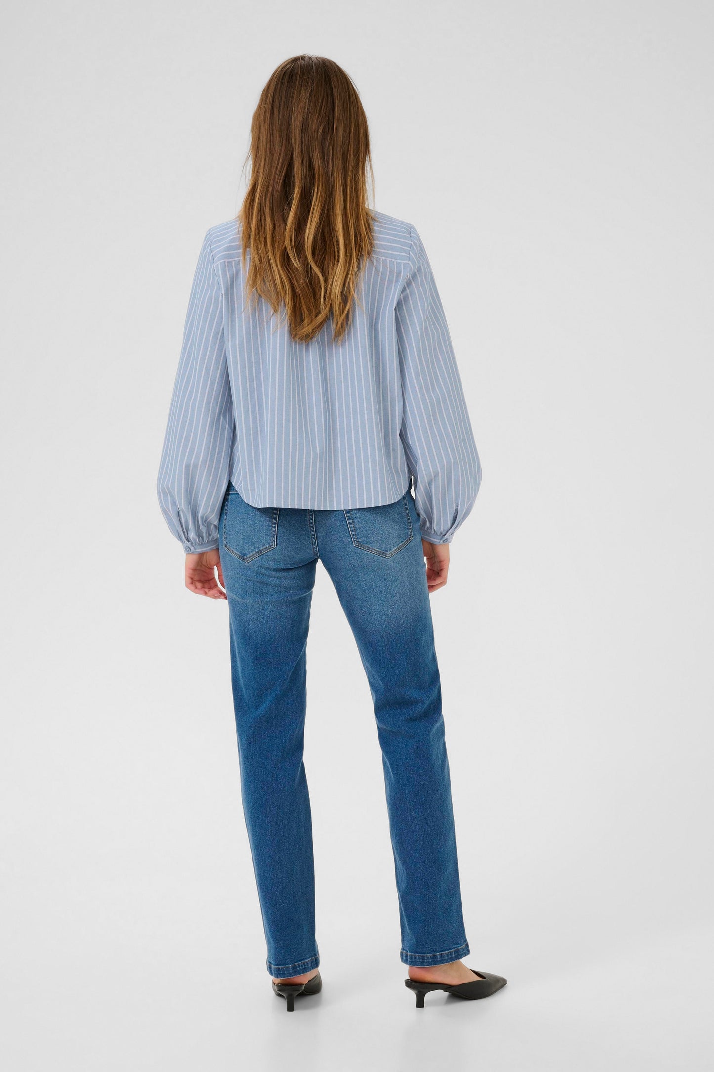 KA Milina Blouse - blue/white stripe