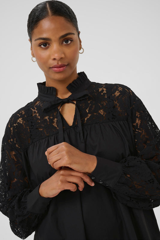 KA Cynthia Dress - sort m/blonder