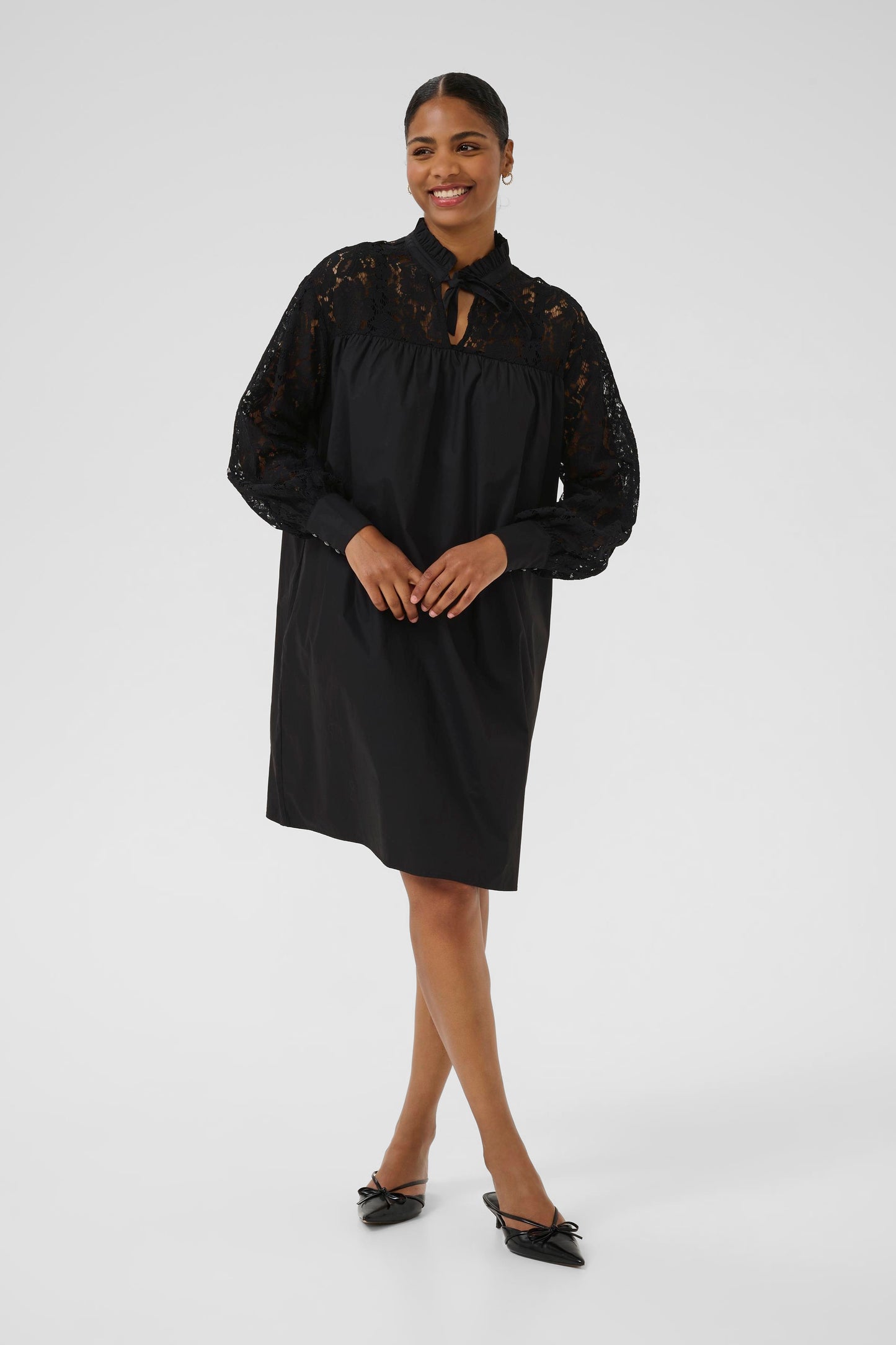 KA Cynthia Dress - sort m/blonder