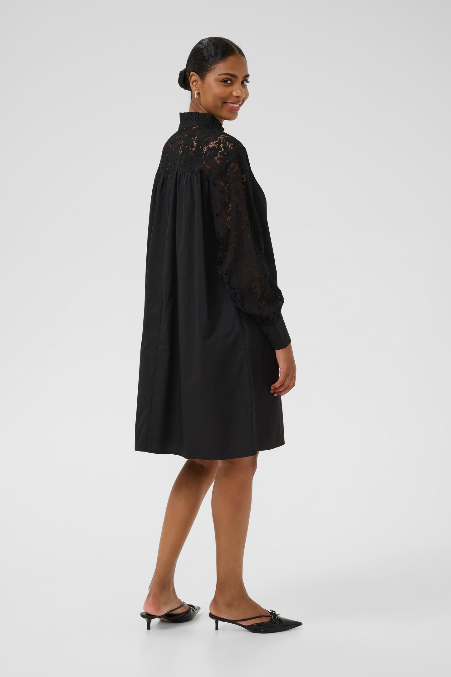 KA Cynthia Dress - sort m/blonder