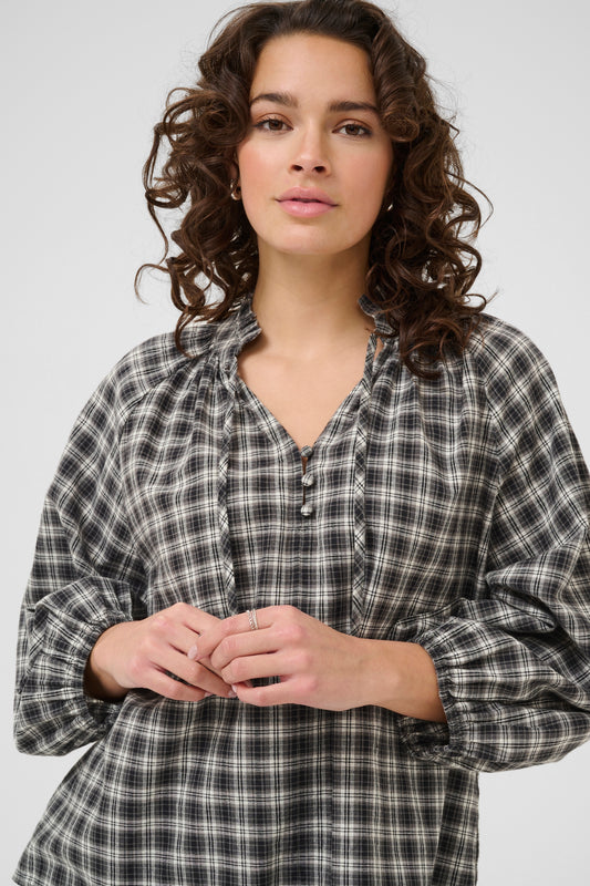 KA Elna Blouse - black/grey