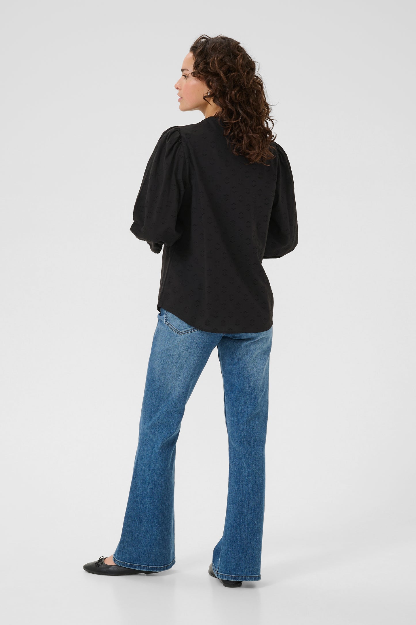 KA Enya Blouse 3/4 sleve - black
