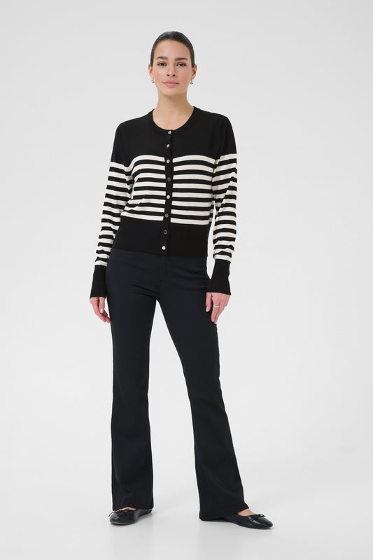 KA Lizza Cardigan - black/hvid