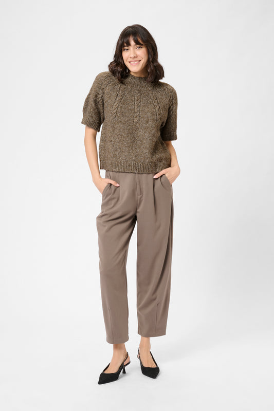 KA Cuba Pullover - Morel brown melange