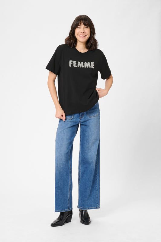 KA Arina T-shirt - sort m/sølv