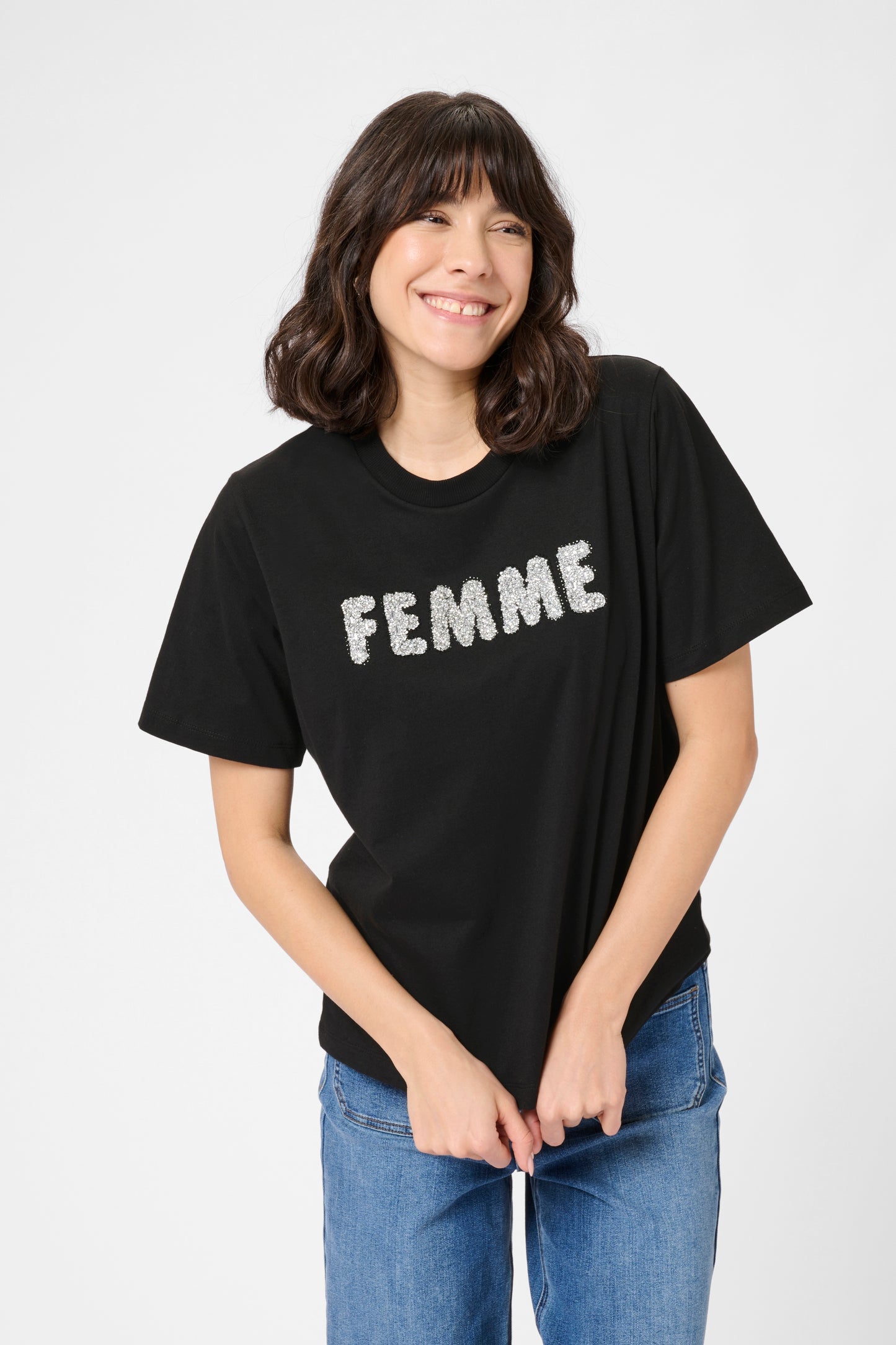 KA Arina T-shirt - sort m/sølv