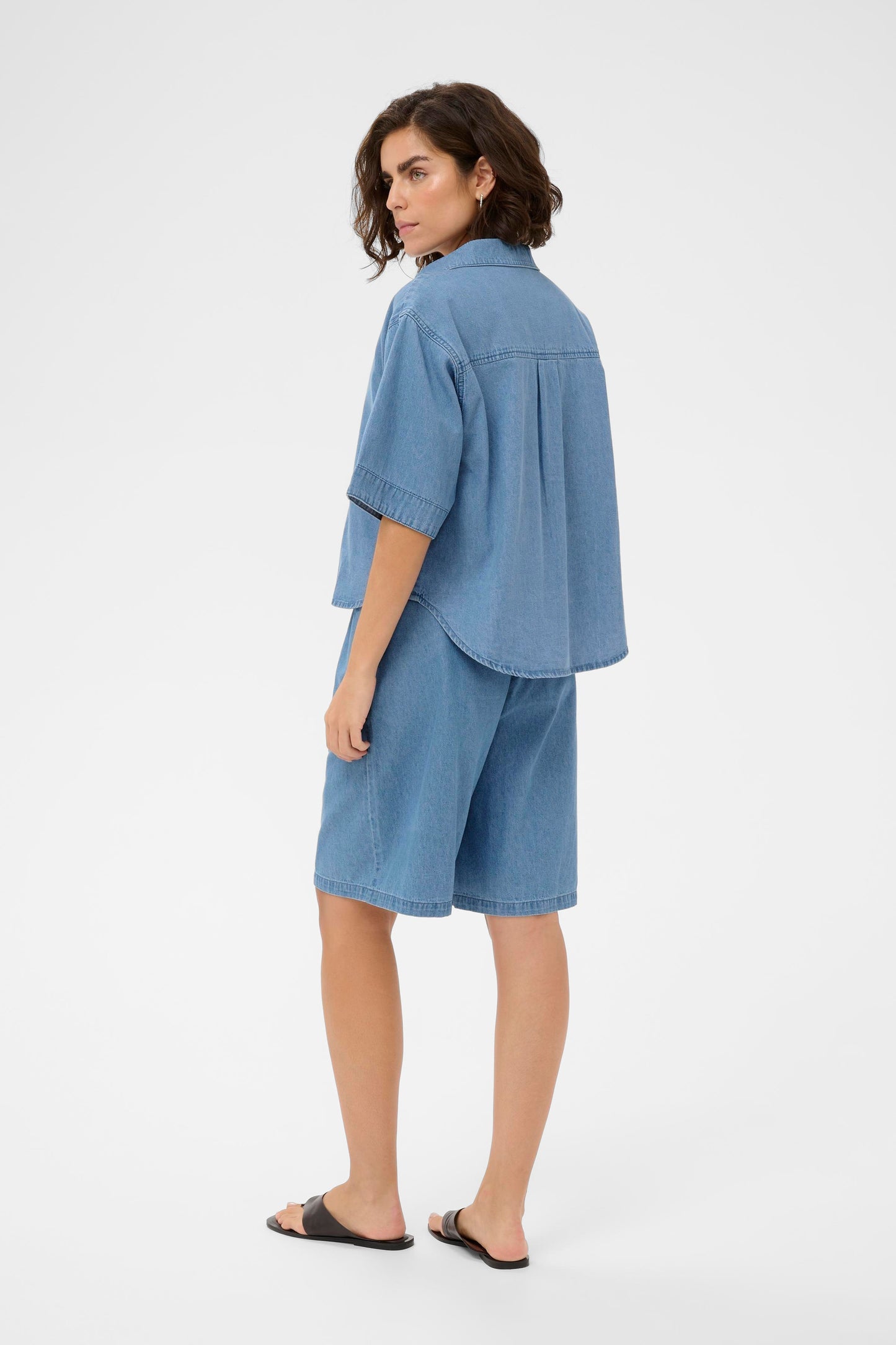 KA Jade Denim Shirt - medium blue