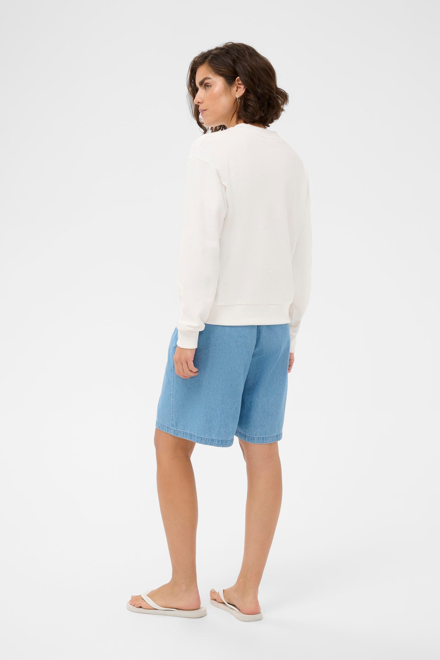 KA LILI Sweatshirt - chalk m/blå print