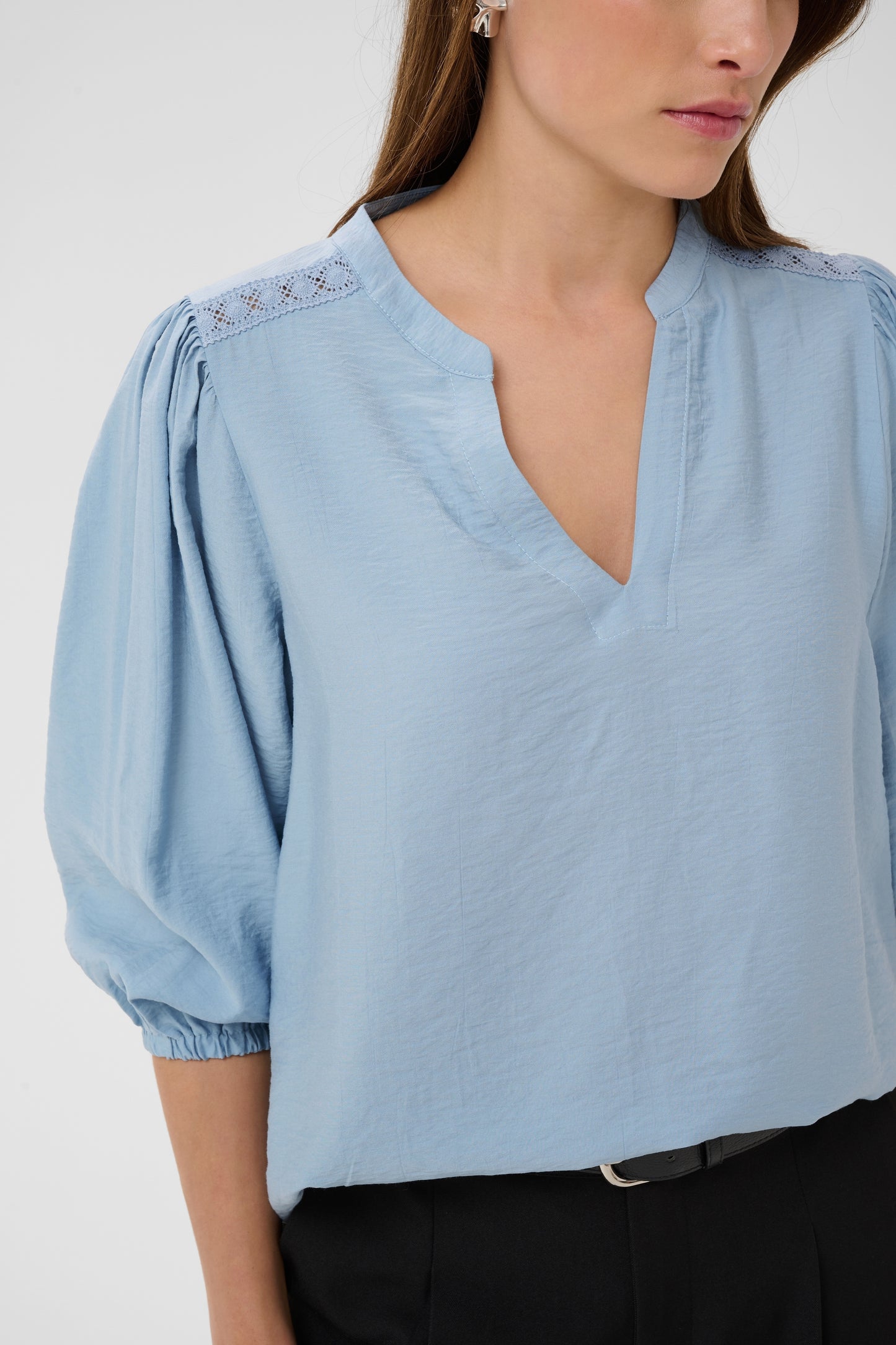 KA Alberta Blouse - blue fog