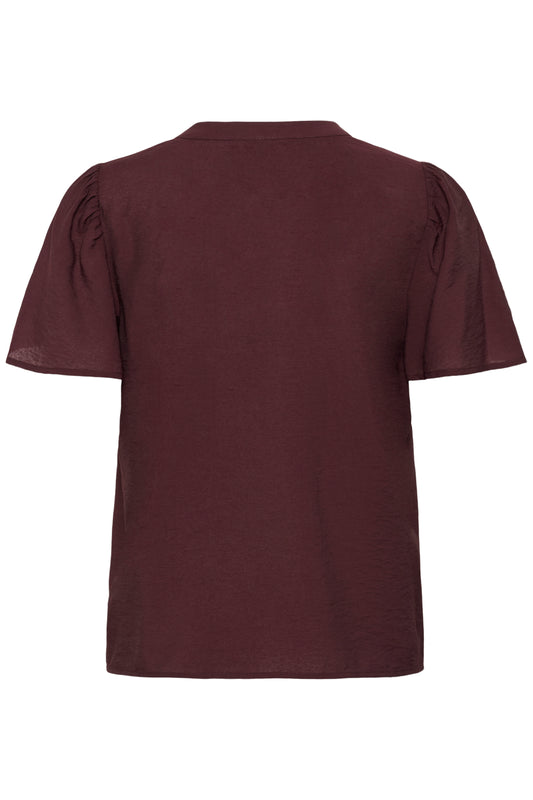 KA Nicole Blouse m/korte ærmer - fudge