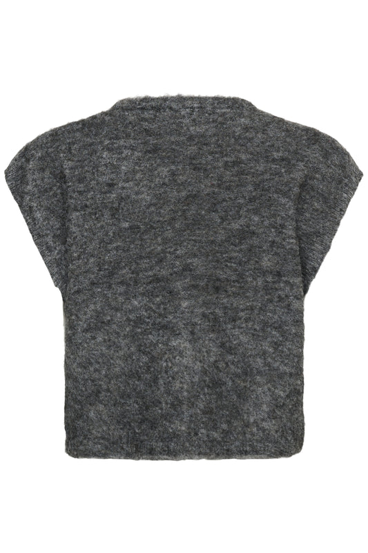 KA Jordan Knit Vest - dark grey melange