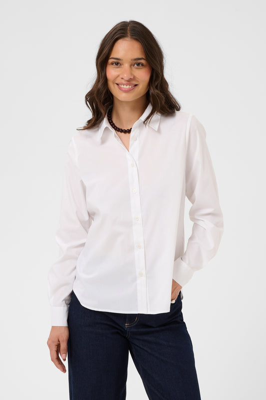 KA Georgia Shirt - hvid m/lange ærmer