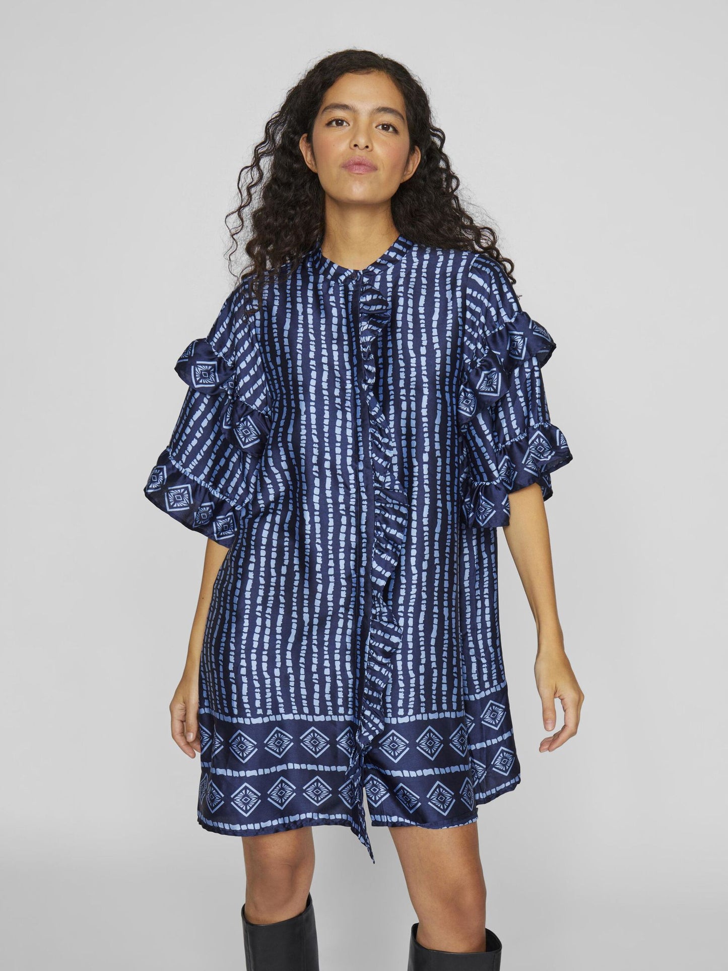 VL Vikavas 2/4 frill dress - navy