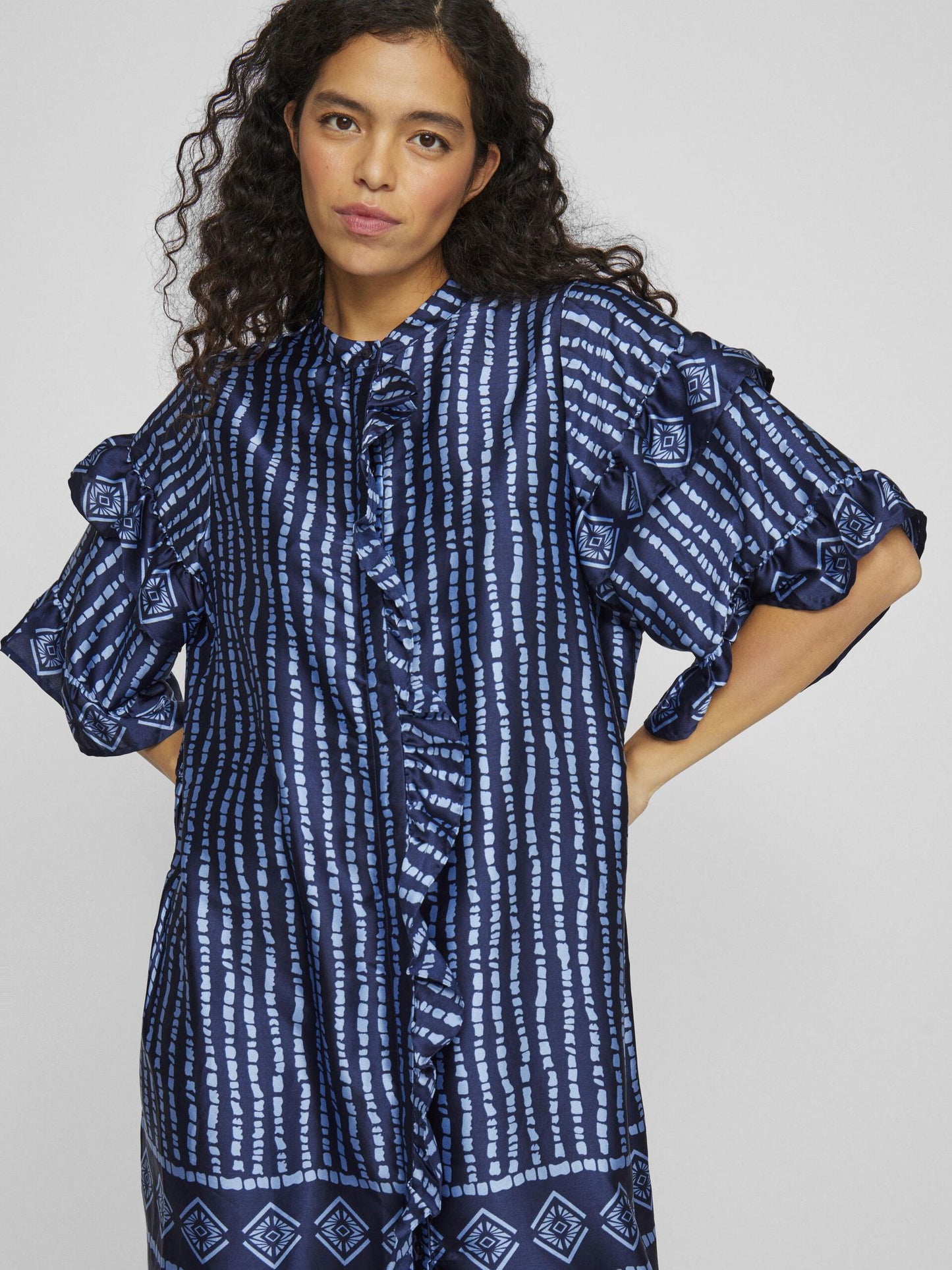VL Vikavas 2/4 frill dress - navy