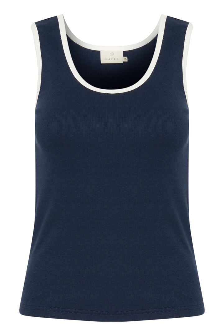 KA Carna contrast Top - marine/hvid