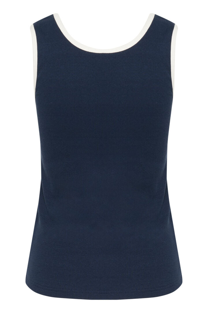 KA Carna contrast Top - marine/hvid