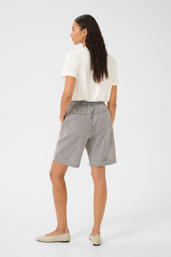 KA Naya striped shorts - marine/hvid