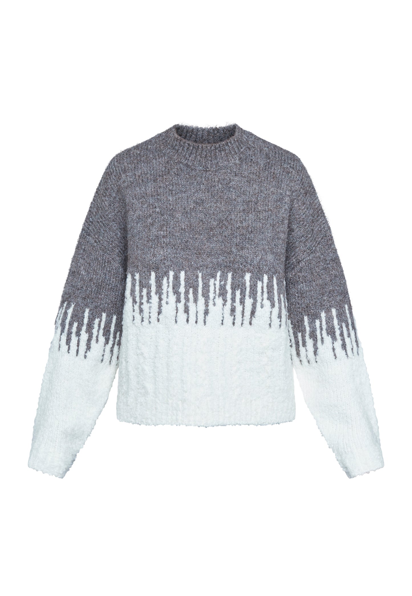 SP LIPSA-PU strik sweater - brown/cream