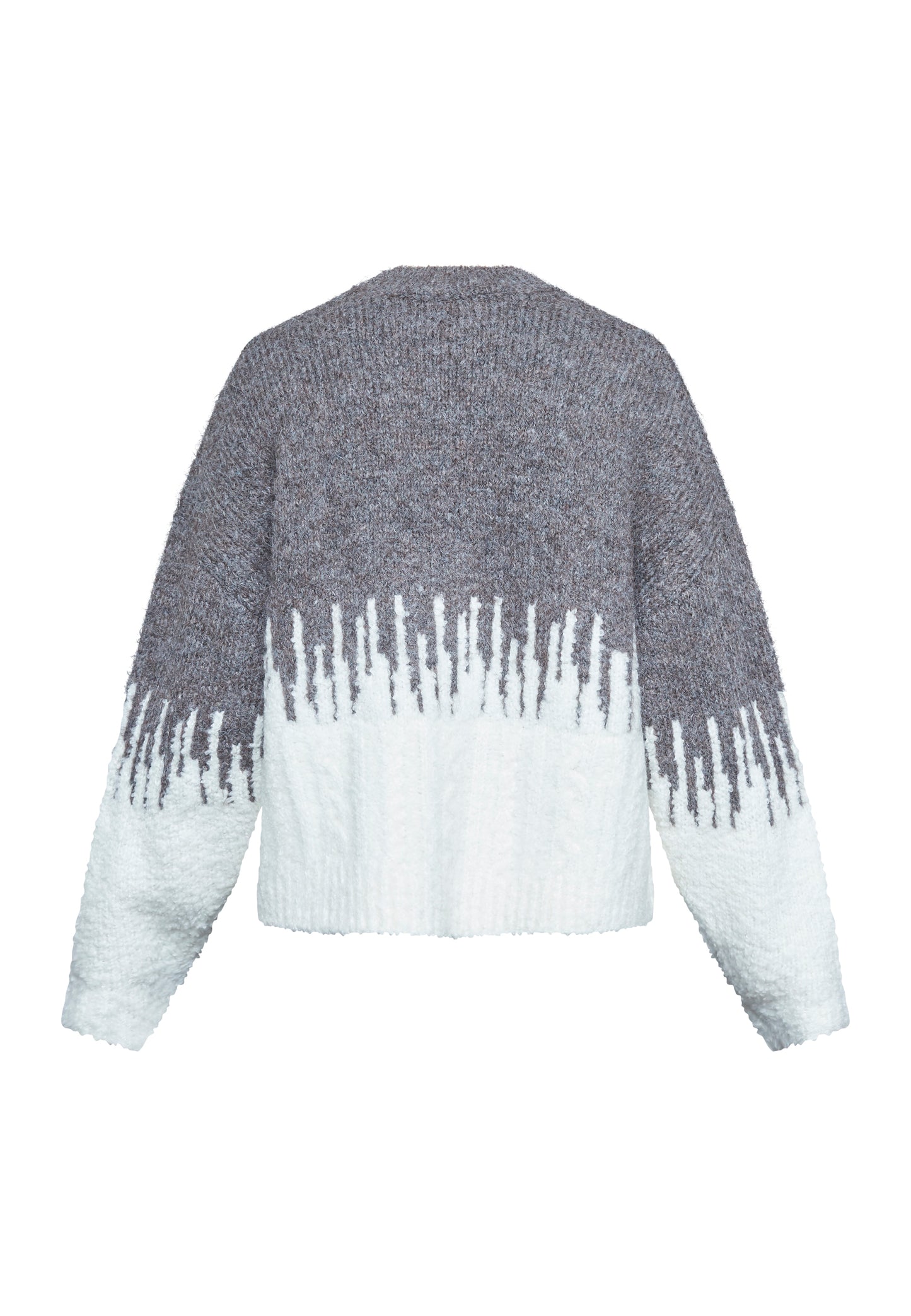 SP LIPSA-PU strik sweater - brown/cream