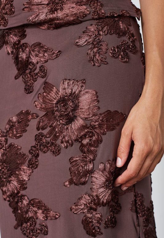 SP SIS Skirt - brown m/fine detaljer