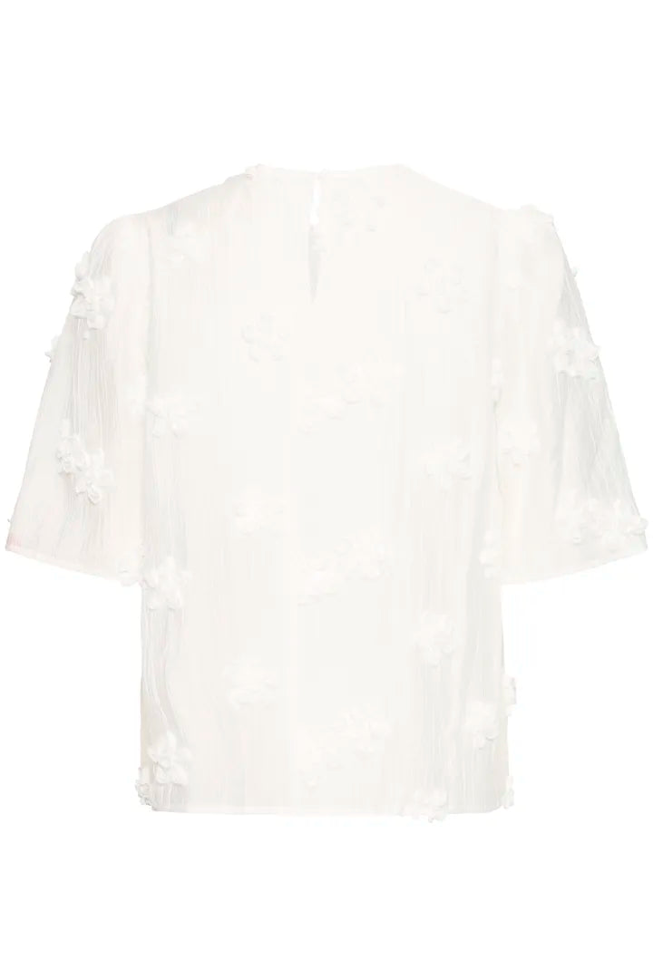 IC Briella blouse - råhvid med fine detaljer