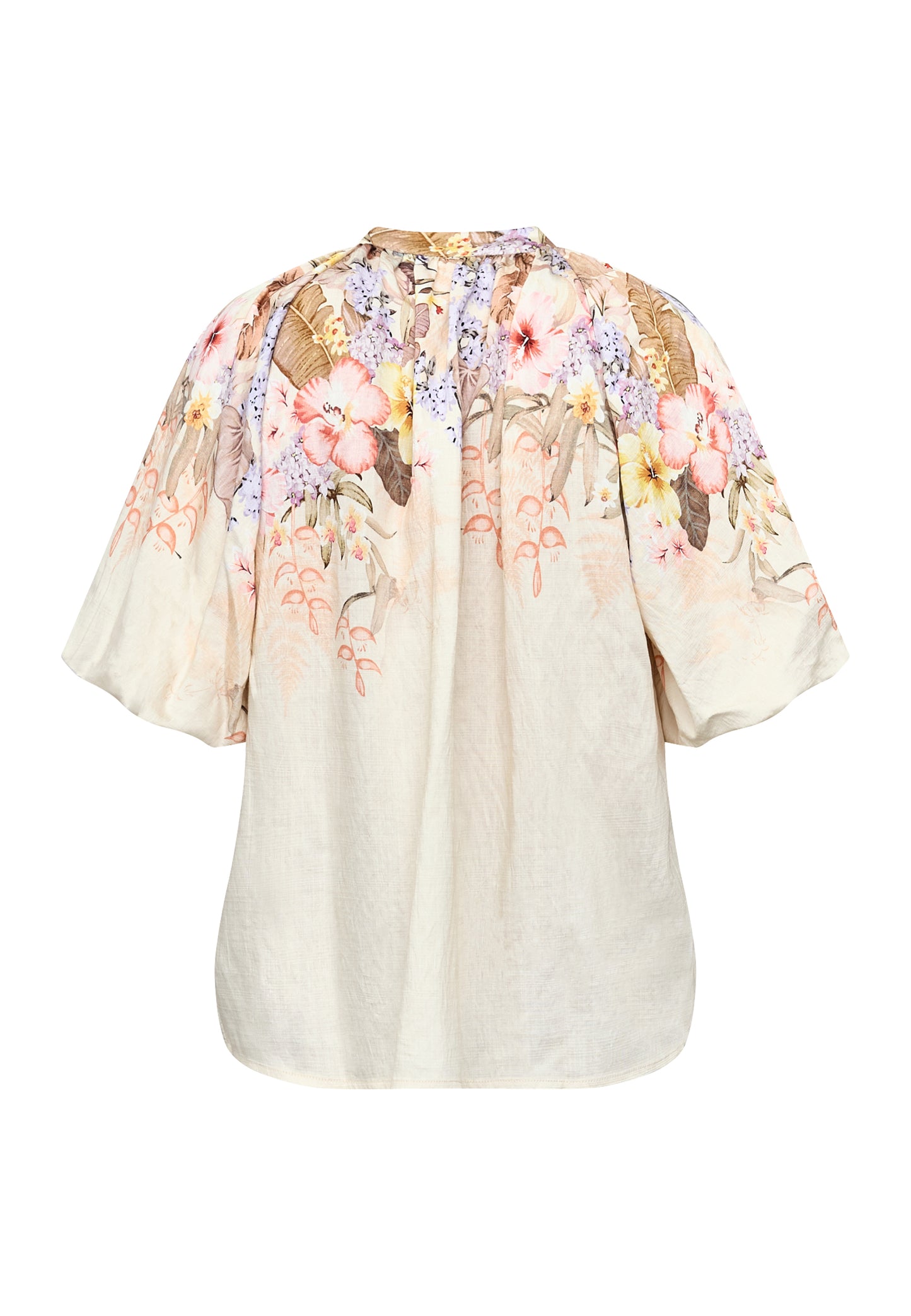 SP ELICE-SS bluse m/smukt blomster mønster