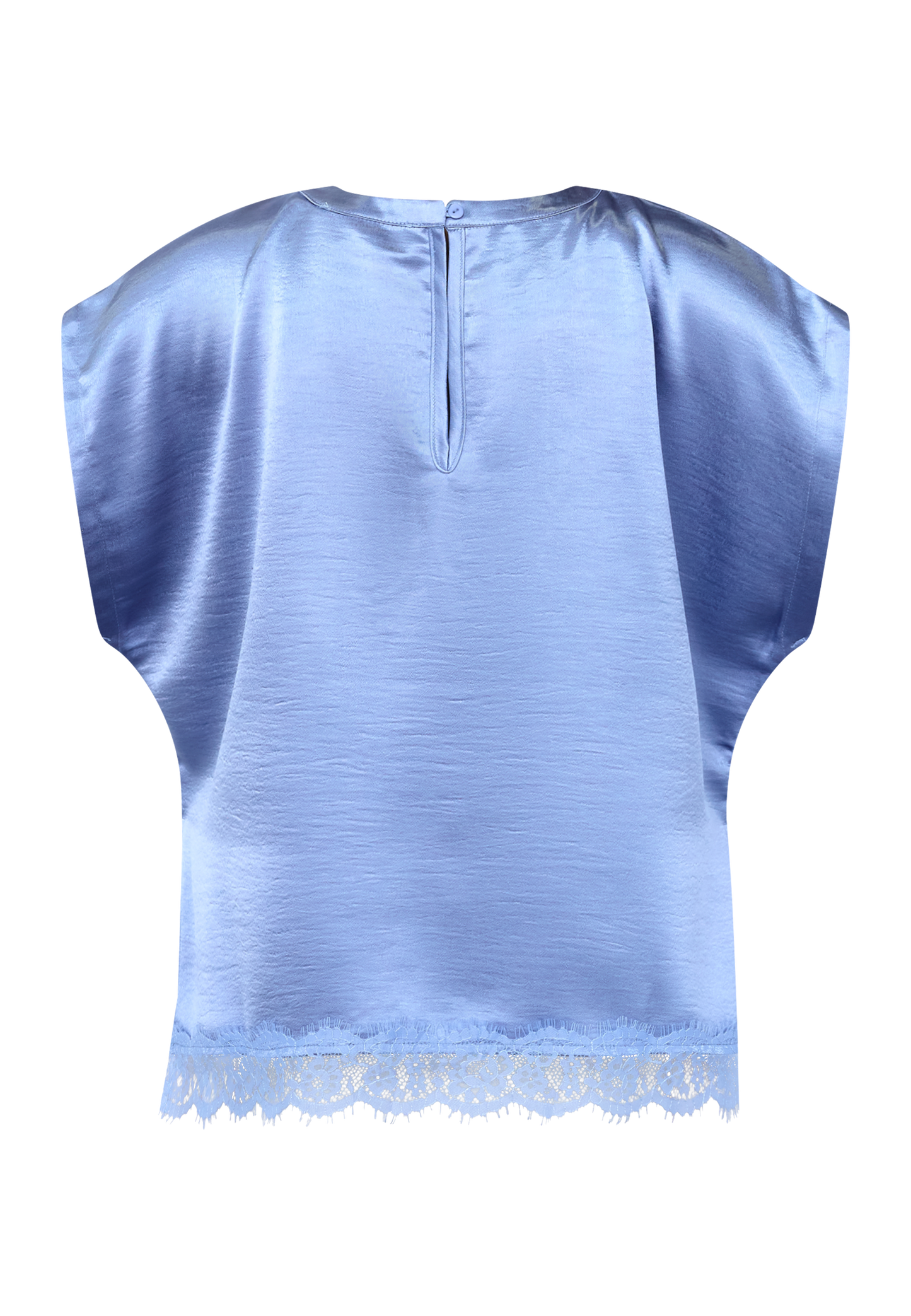 SP Gewo-SS bluse i satin - mid blue