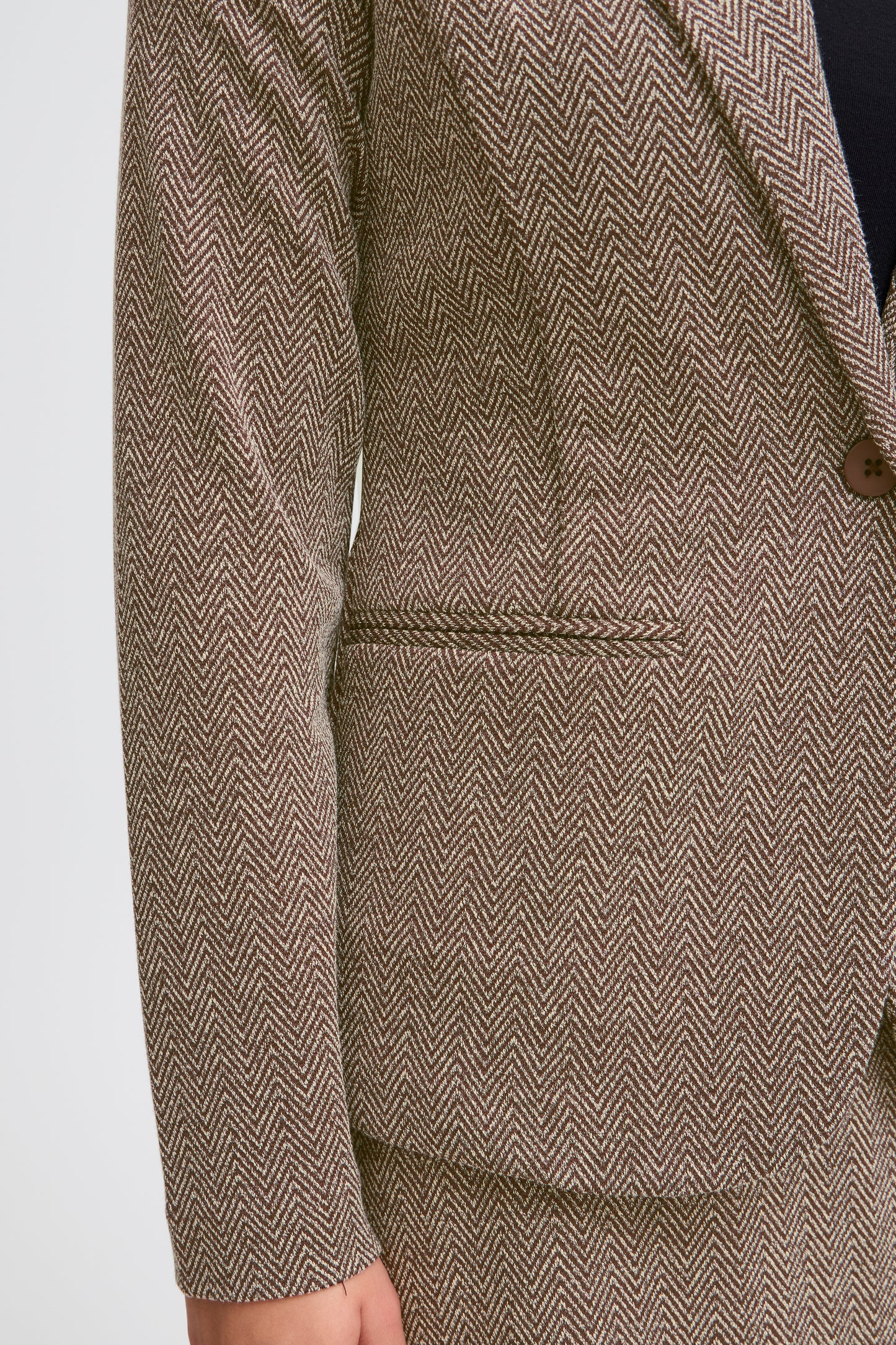 IC Kate Jacquard blazer - java/almond milk