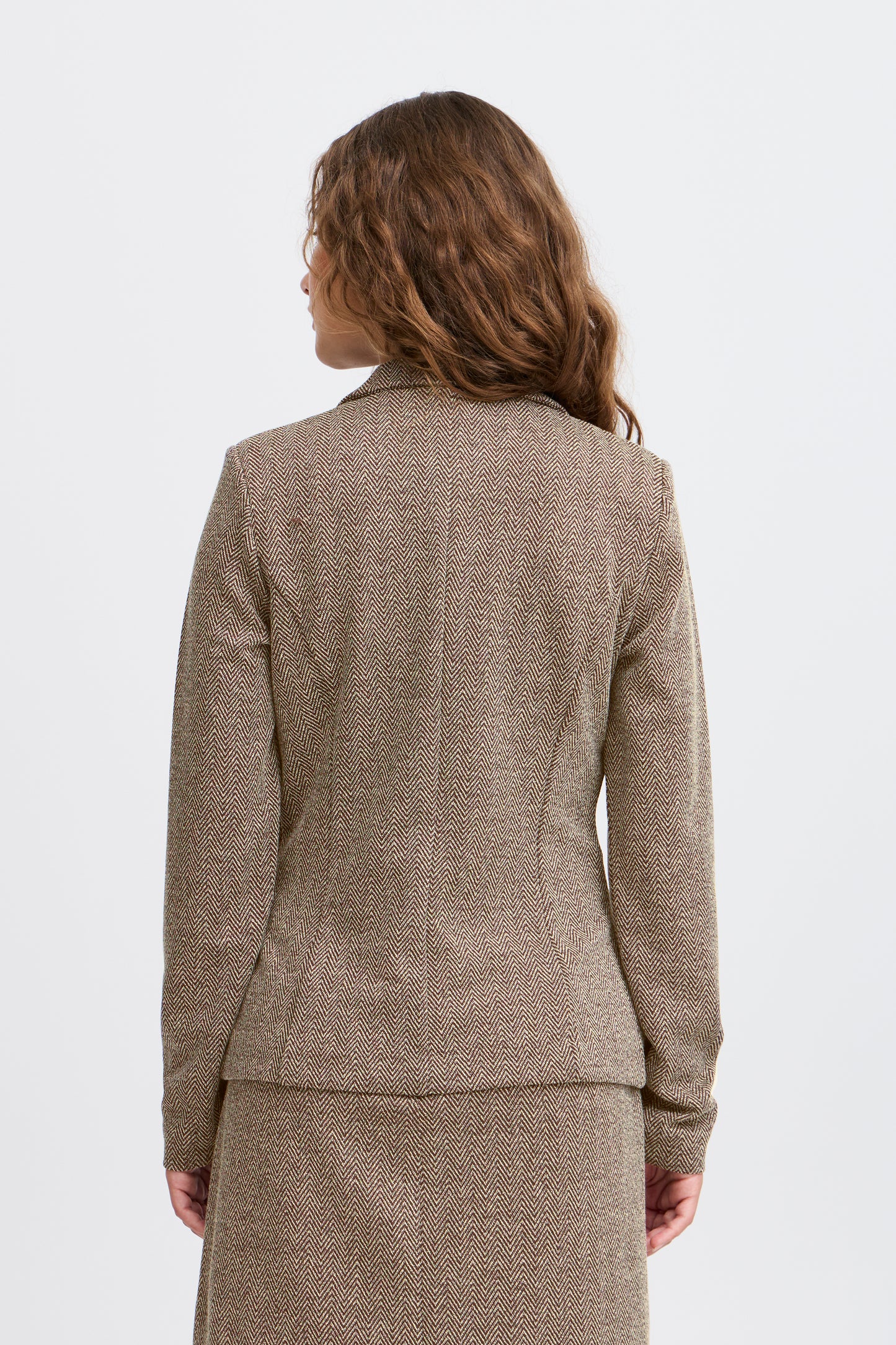 IC Kate Jacquard blazer - java/almond milk