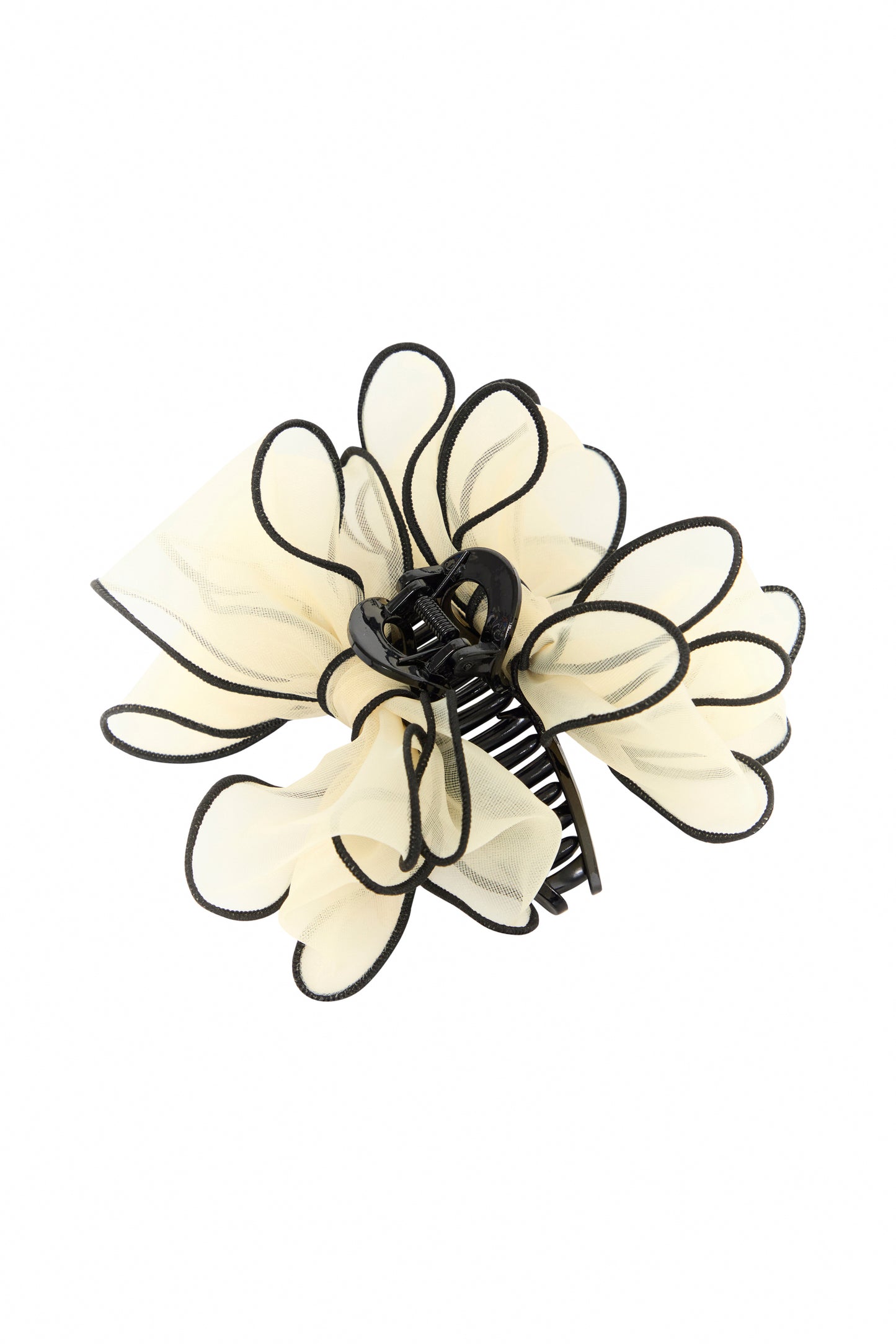 IC Bow Hair Claw - hårspænde i creme/sort