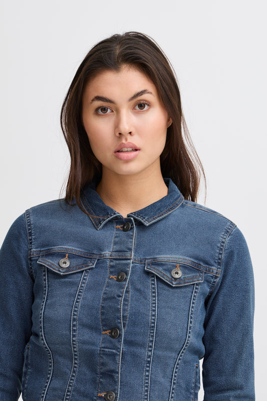 IC Billy denim jakke - mellemblå