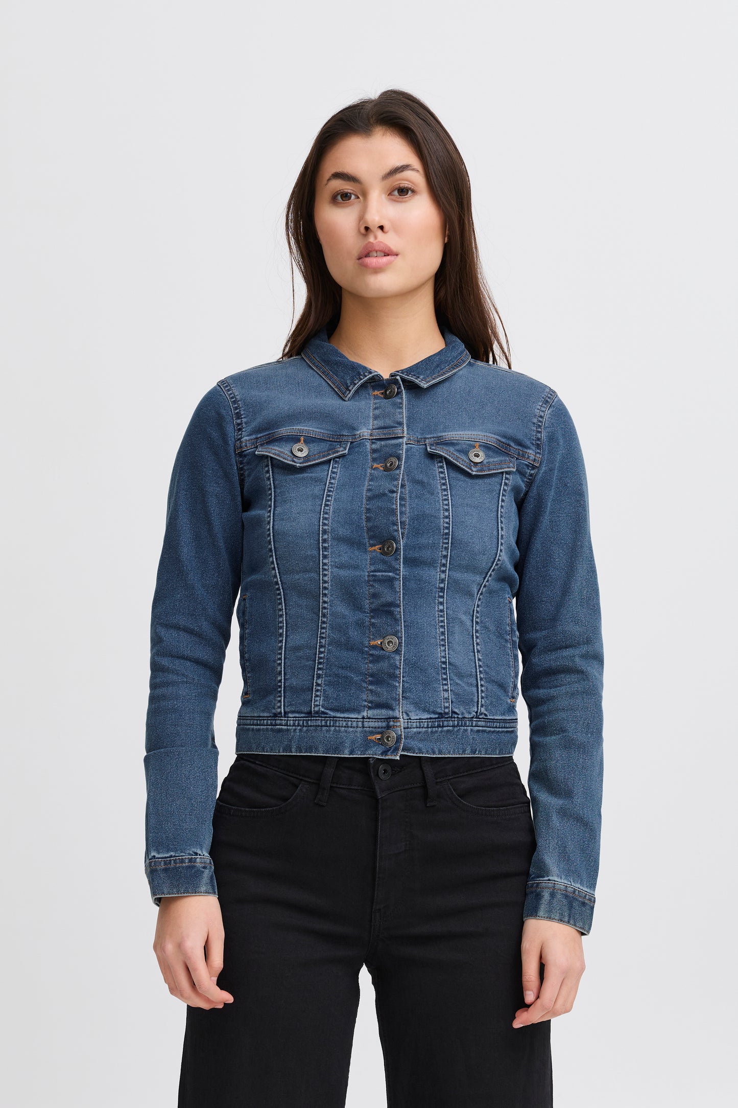 IC Billy denim jakke - mellemblå
