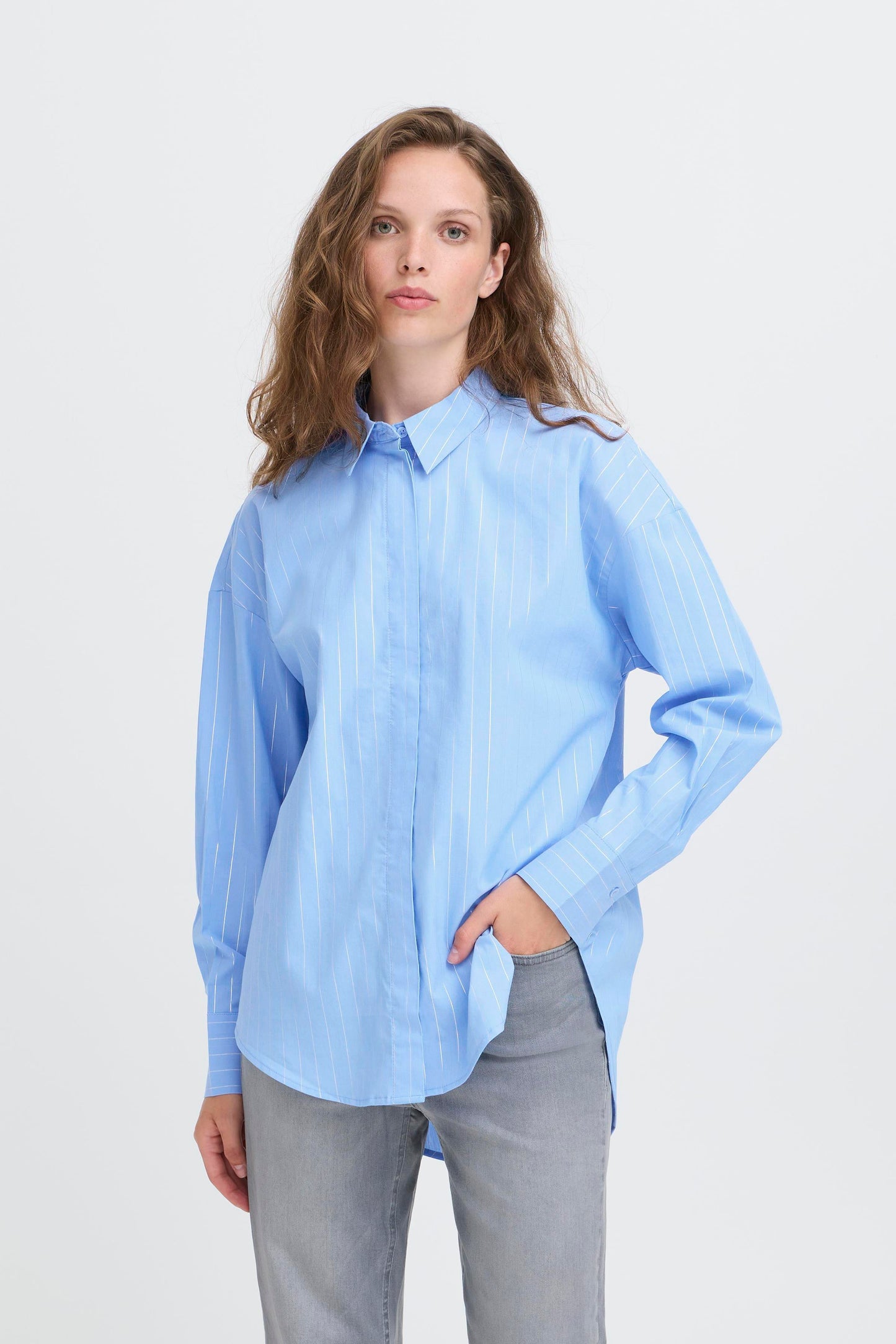 IC Kassy lurex shirt - blue