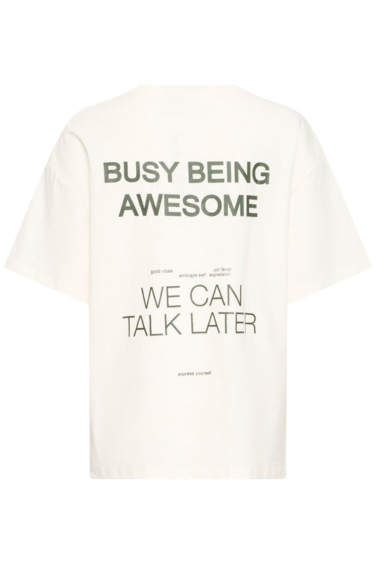 IC BEXI T-SHIRT - hvid m/grøn skrift