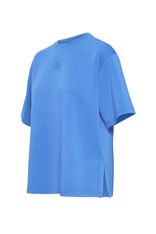 IC COSY bluse m/korte ærmer - klar blå