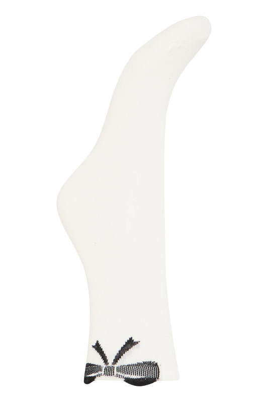 IC Socks hvid m/sort detalje