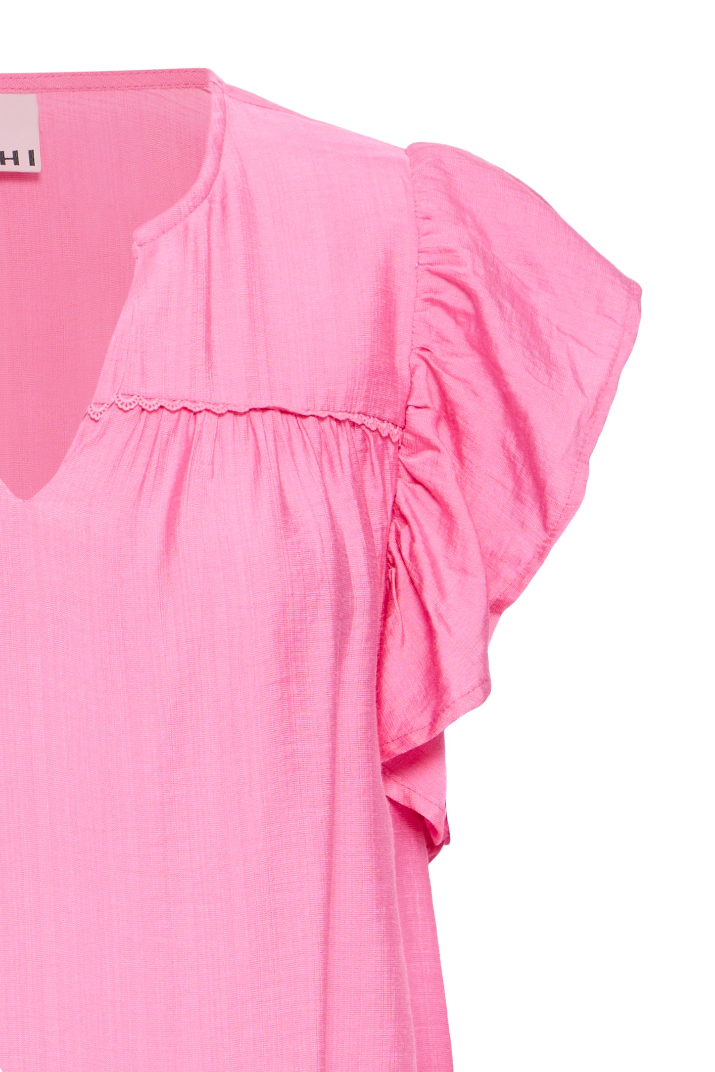 IC HETTA bluse top m/fine ærmer - pink